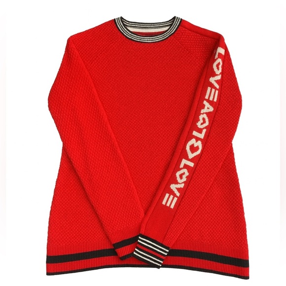 Ellen Degeneres "Love" Red Sweatshirt Women's Medium. Excellent condition - Picture 2 of 2